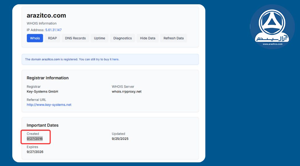 عمر دامنه چیست 